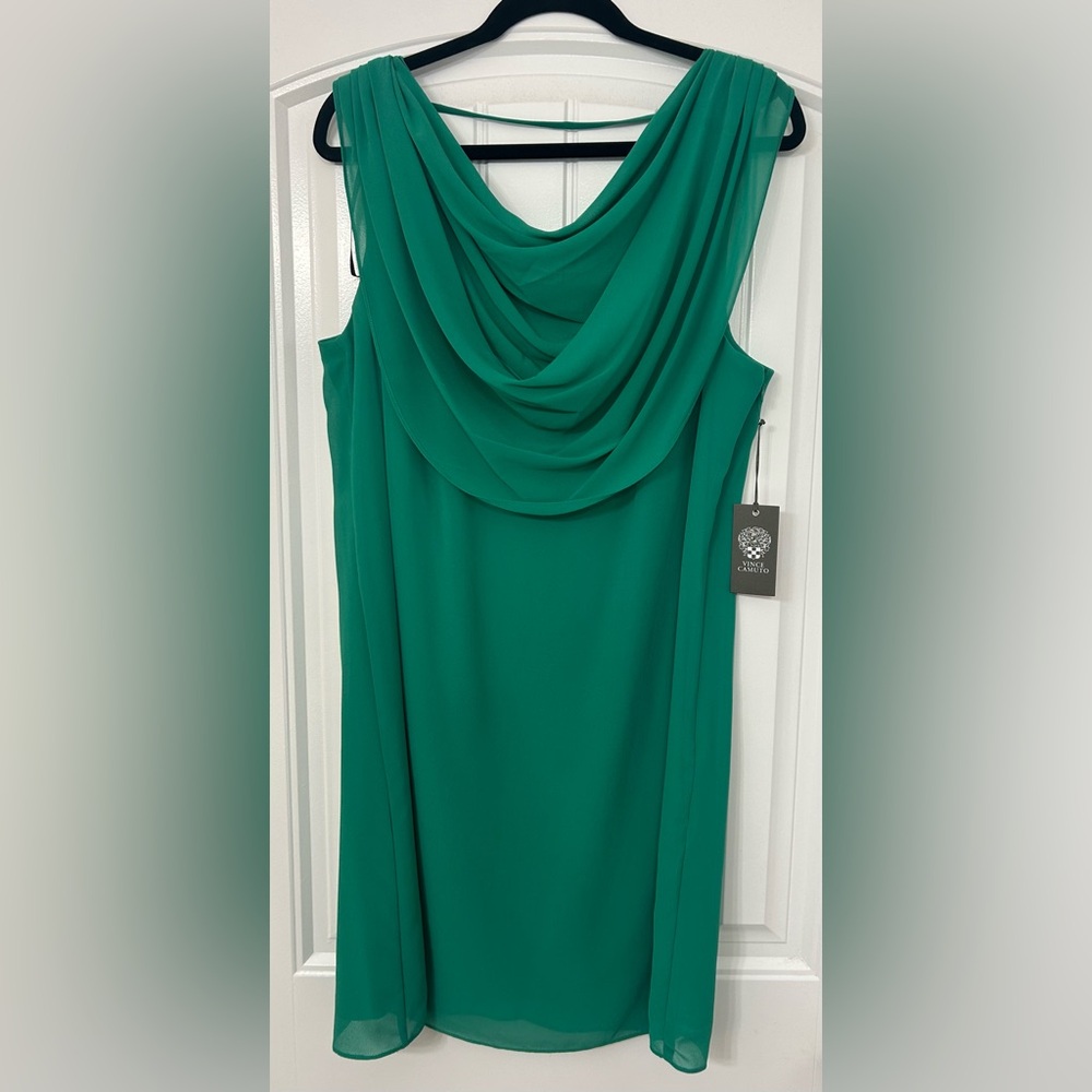 NWT Vince Camuto Cowl Neck Shift Dress size 14 - Picture 4 of 5